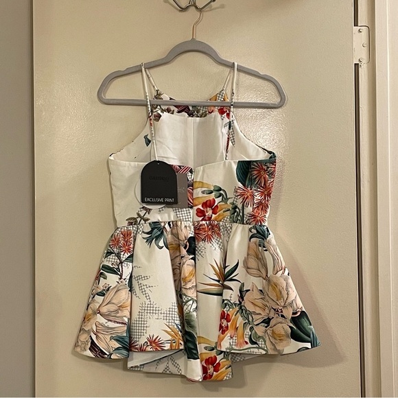 CAMEO by ANTHROPOLOGIE Dahlia Peplum Top in Neutral Motif - Picture 5 of 9